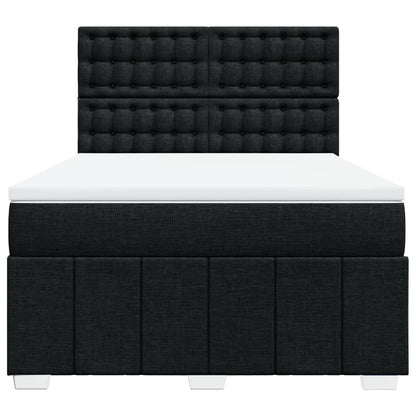 Giroletto a Molle con Materasso Nero 140x190 cm in Tessuto | homemem39