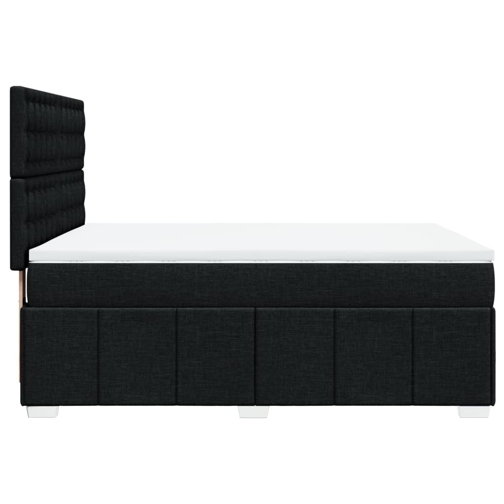 Giroletto a Molle con Materasso Nero 140x190 cm in Tessuto | homemem39