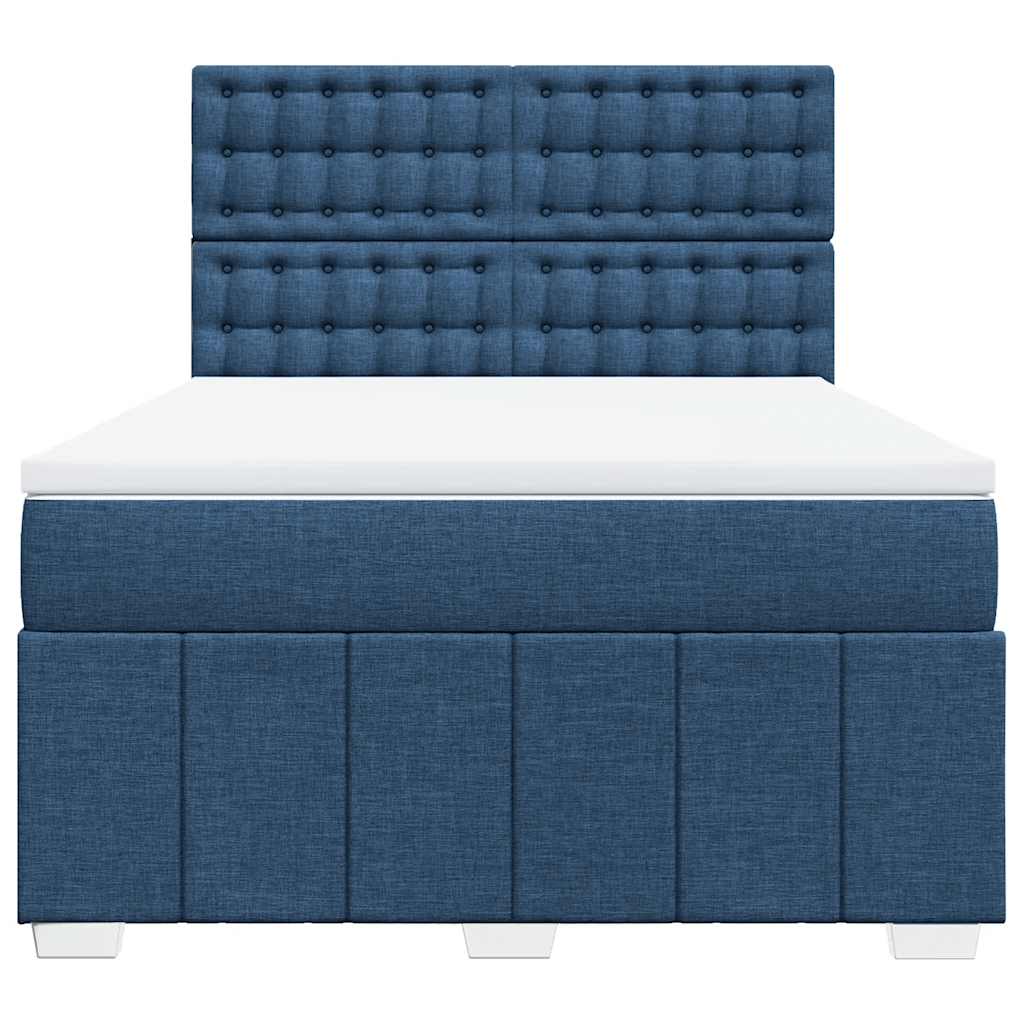 Giroletto a Molle con Materasso Blu 140x190 cm in Tessuto | homemem39