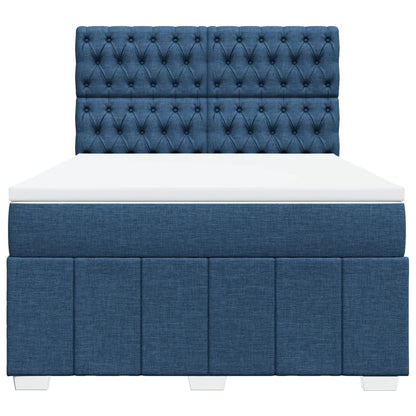 Giroletto a Molle con Materasso Blu 140x200 cm in Tessuto