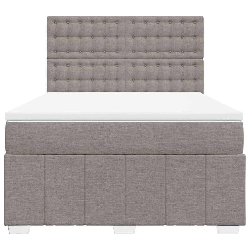 Giroletto a Molle con Materasso Tortora 140x200 cm in Tessuto | homemem39