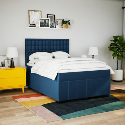 Giroletto a Molle con Materasso Blu 140x200 cm in Tessuto | homemem39