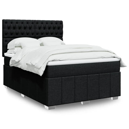 Giroletto a Molle con Materasso Nero 160x200 cm in Tessuto | homemem39