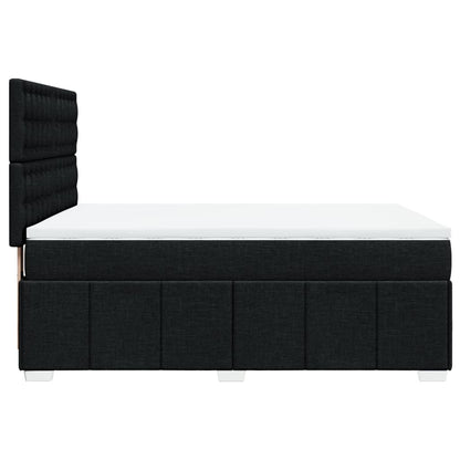 Giroletto a Molle con Materasso Nero 160x200 cm in Tessuto | homemem39