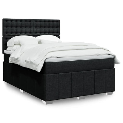 Giroletto a Molle con Materasso Nero 160x200 cm in Tessuto | homemem39