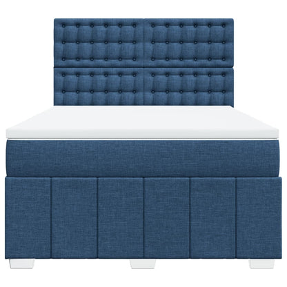 Giroletto a Molle con Materasso Blu 160x200 cm in Tessuto | homemem39