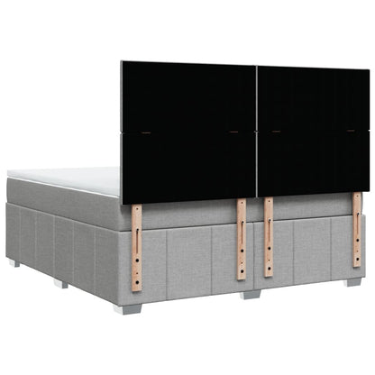 Giroletto a Molle con Materasso Grigio Chiaro180x200 cm Tessuto - homemem39