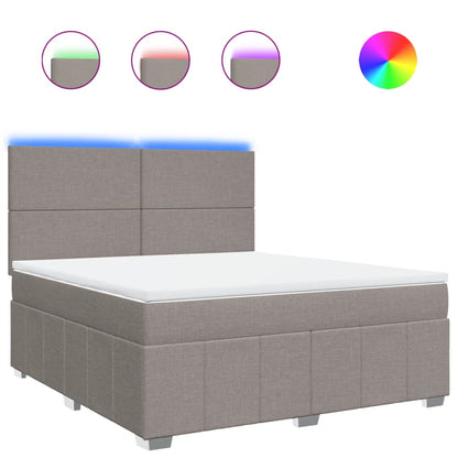 Giroletto a Molle con Materasso Tortora 180x200 cm in Tessuto | homemem39