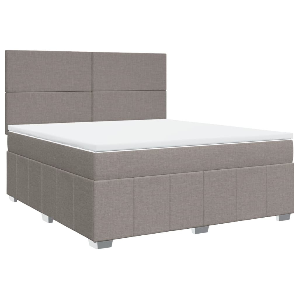 Giroletto a Molle con Materasso Tortora 180x200 cm in Tessuto | homemem39
