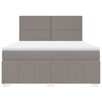 Giroletto a Molle con Materasso Tortora 180x200 cm in Tessuto