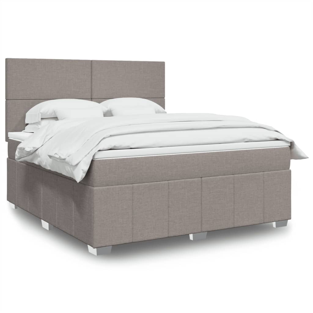 Giroletto a Molle con Materasso Tortora 180x200 cm in Tessuto | homemem39