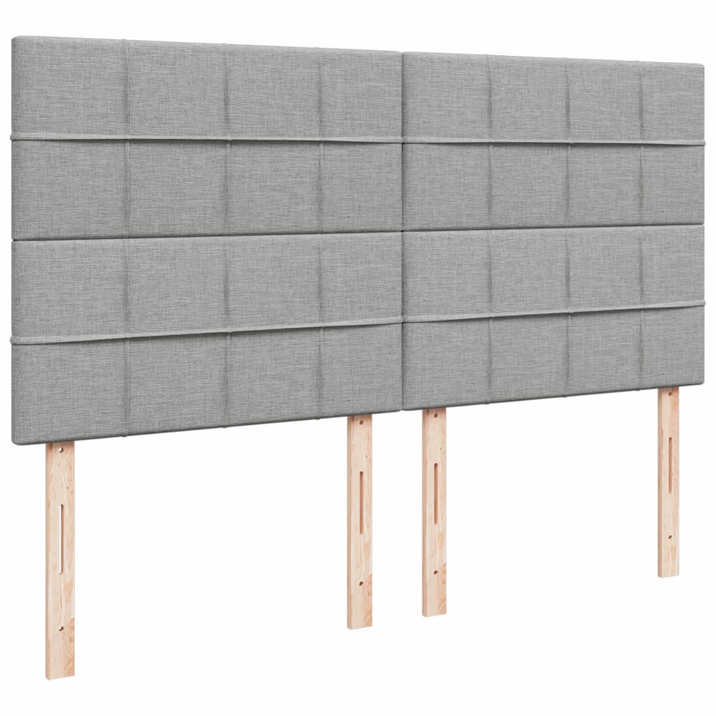 Giroletto a Molle con Materasso Grigio Chiaro180x200 cm Tessuto