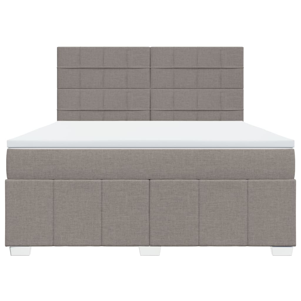 Giroletto a Molle con Materasso Tortora 180x200 cm in Tessuto | homemem39