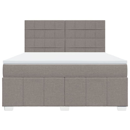 Giroletto a Molle con Materasso Tortora 180x200 cm in Tessuto | homemem39