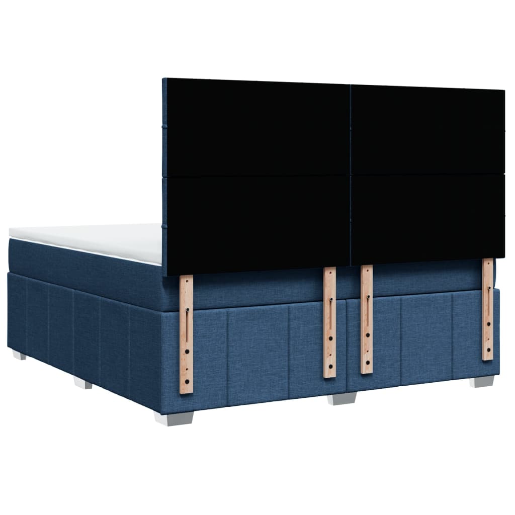 Giroletto a Molle con Materasso Blu 180x200 cm in Tessuto - homemem39