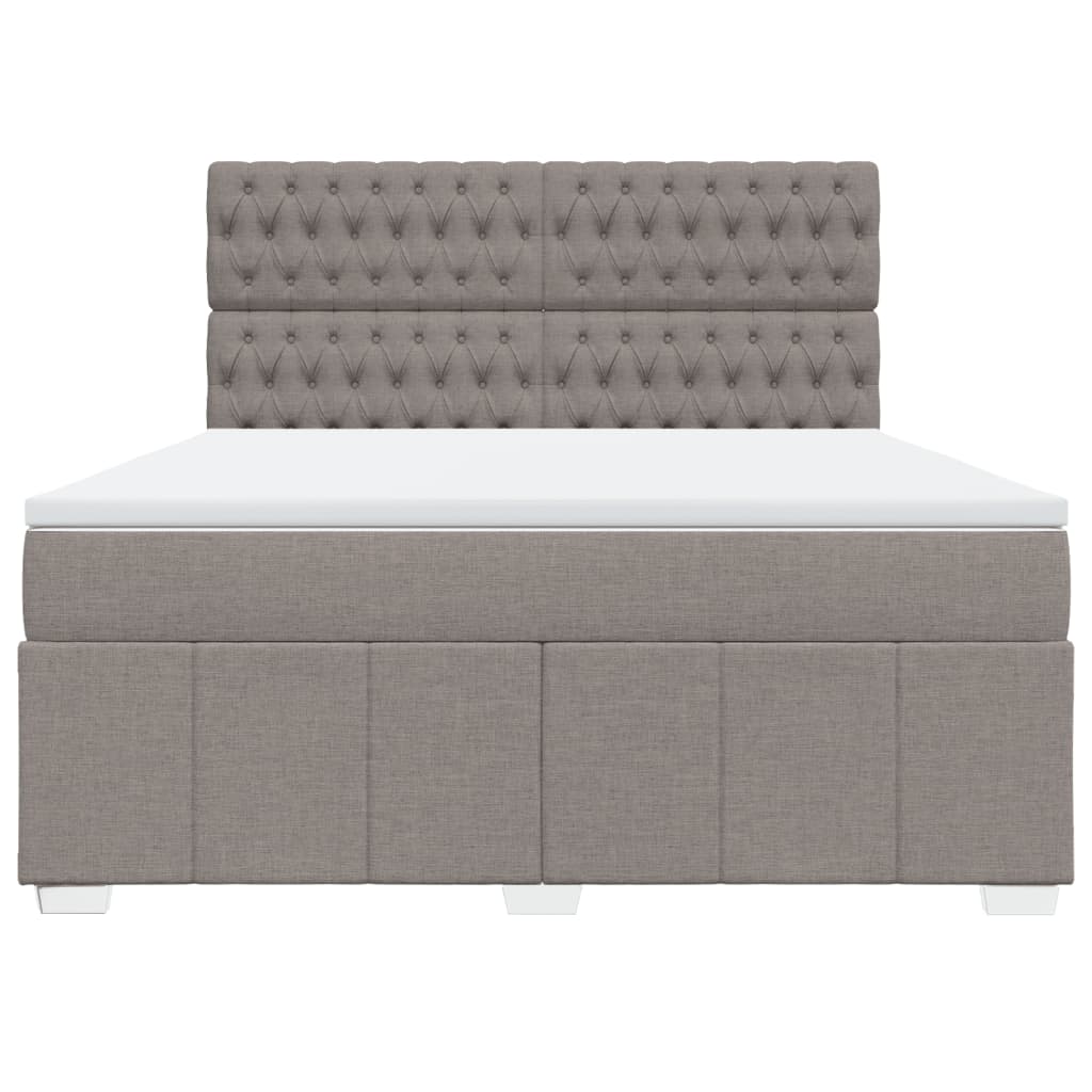 Giroletto a Molle con Materasso Tortora 180x200 cm in Tessuto