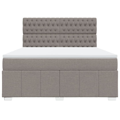 Giroletto a Molle con Materasso Tortora 180x200 cm in Tessuto