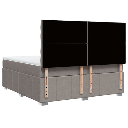 Giroletto a Molle con Materasso Tortora 180x200 cm in Tessuto