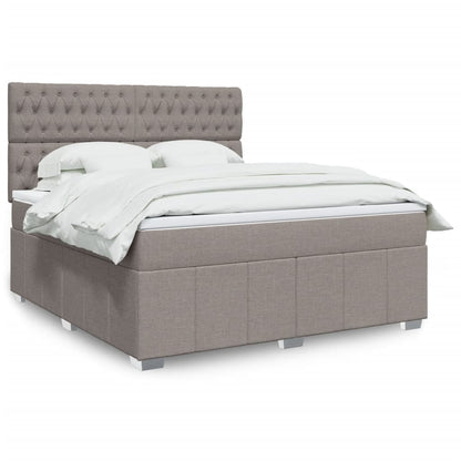 Giroletto a Molle con Materasso Tortora 180x200 cm in Tessuto