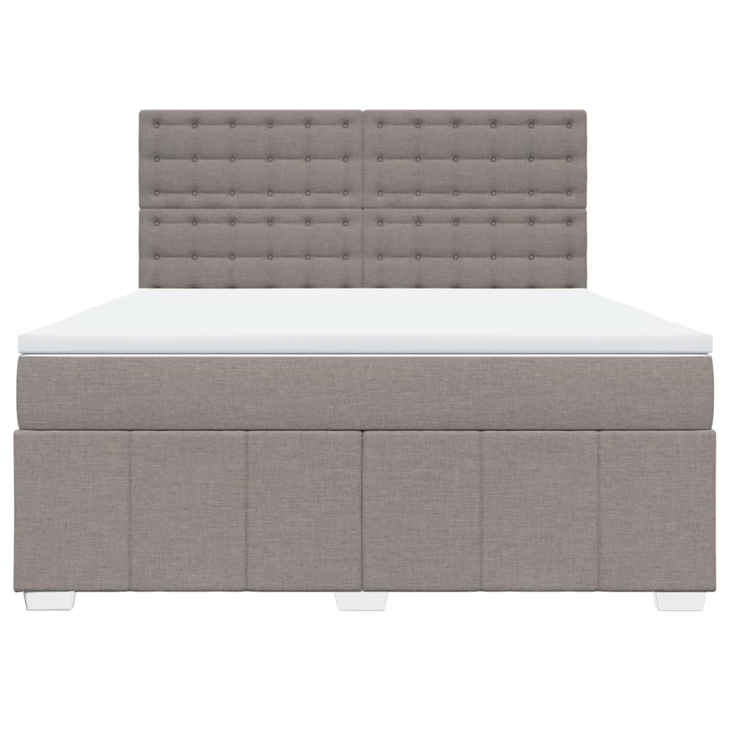 Giroletto a Molle con Materasso Tortora 180x200 cm in Tessuto