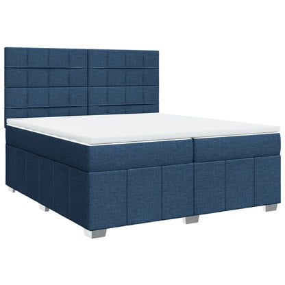 Giroletto a Molle con Materasso Blu 200x200 cm in Tessuto | homemem39