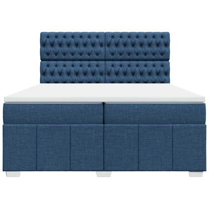 Giroletto a Molle con Materasso Blu 200x200 cm in Tessuto | homemem39