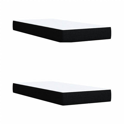 Giroletto a Molle con Materasso Nero 200x200 cm in Tessuto - homemem39