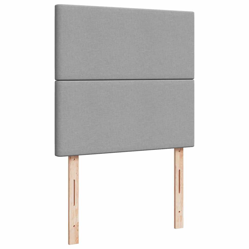 Giroletto a Molle con Materasso Grigio Chiaro 80x200 cm Tessuto - homemem39