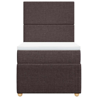 Giroletto a Molle con Materasso Marrone Scuro 80x200 cm Tessuto | homemem39