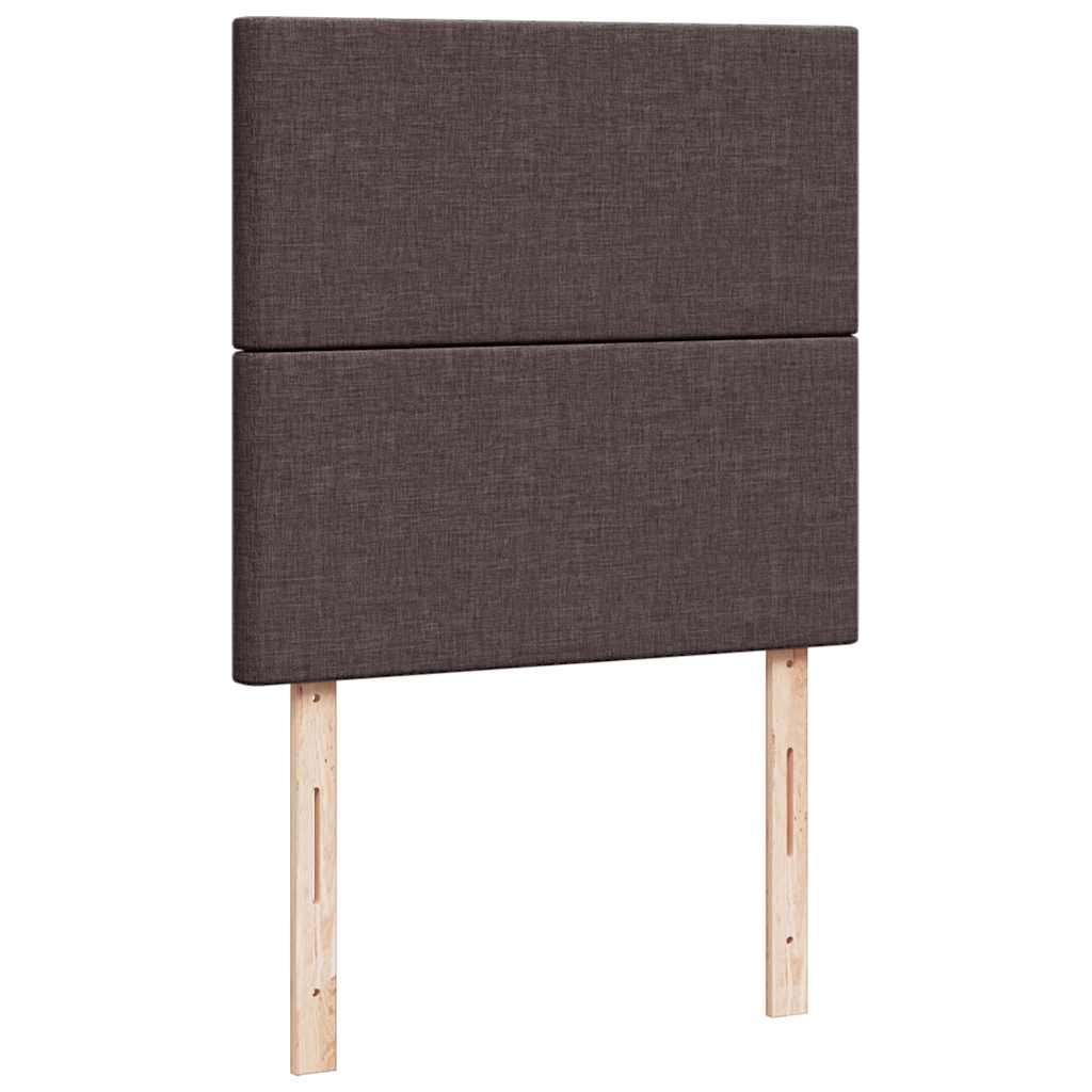 Giroletto a Molle con Materasso Marrone Scuro 80x200 cm Tessuto | homemem39