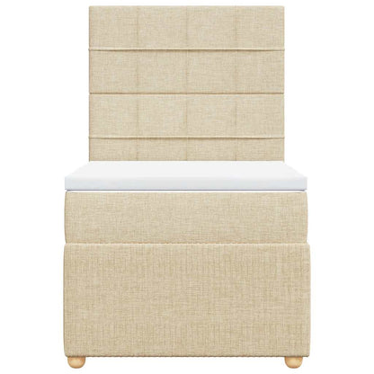 Giroletto a Molle con Materasso Crema 80x200 cm inTessuto