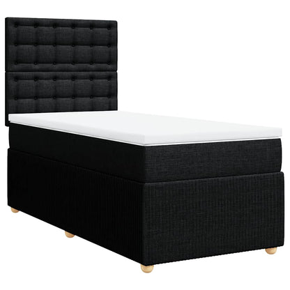 Giroletto a Molle con Materasso Nero 80x200 cm inTessuto