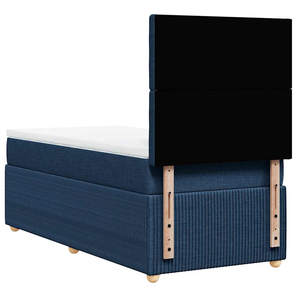 Giroletto a Molle con Materasso Blu 80x200 cm inTessuto