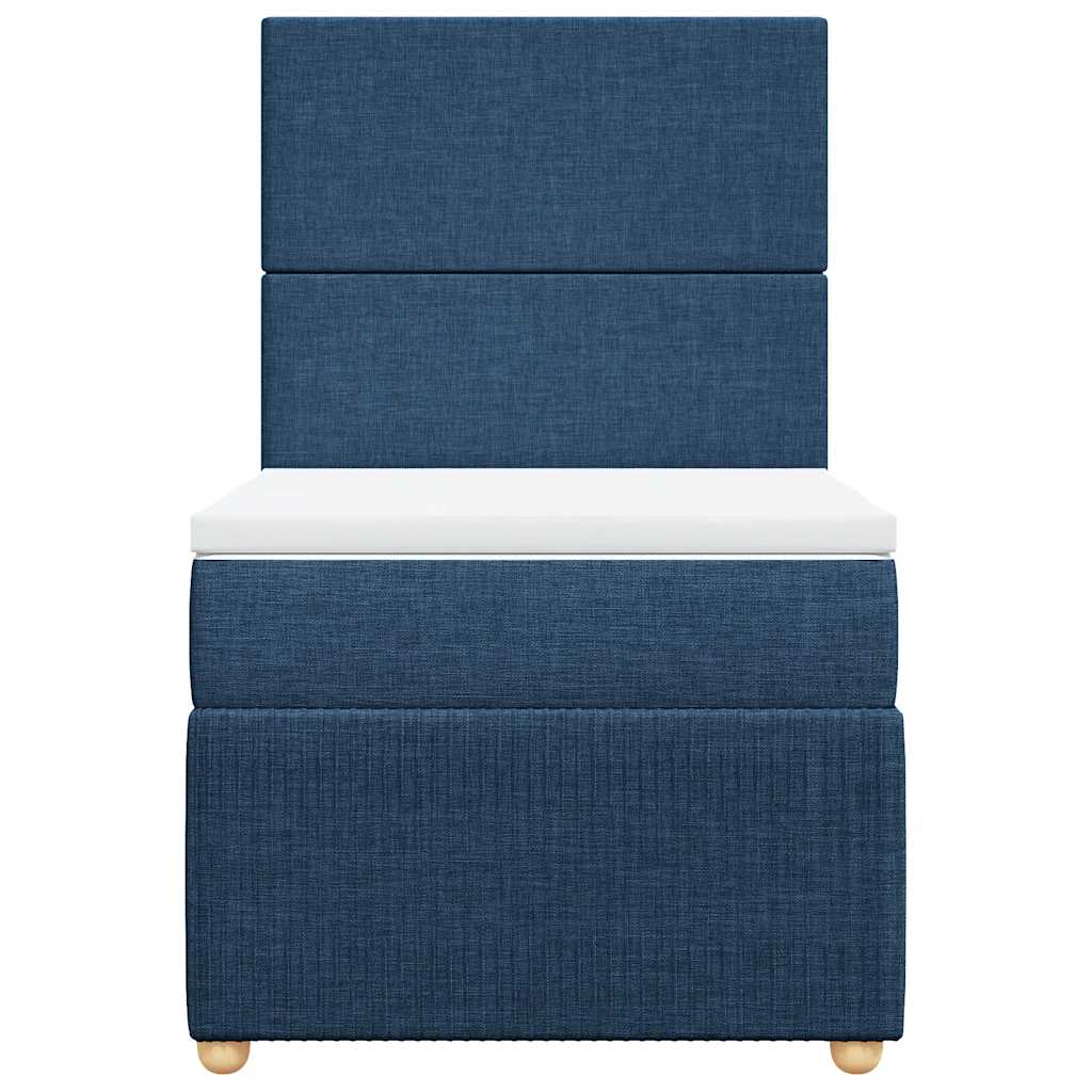 Giroletto a Molle con Materasso Blu 90x190 cm in Tessuto