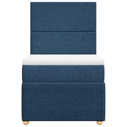 Giroletto a Molle con Materasso Blu 90x190 cm in Tessuto