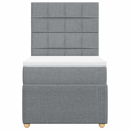 Giroletto a Molle con Materasso Grigio Chiaro 90x190 cm Tessuto - homemem39