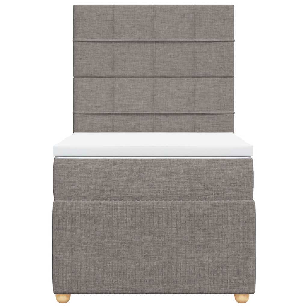 Giroletto a Molle con Materasso Tortora 90x190 cm in Tessuto