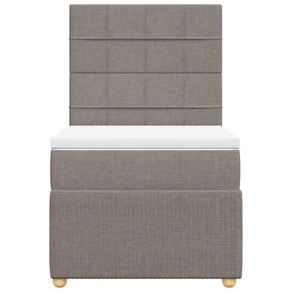 Giroletto a Molle con Materasso Tortora 90x190 cm in Tessuto