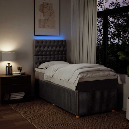 Giroletto a Molle con Materasso Tortora 90x190 cm in Tessuto - homemem39