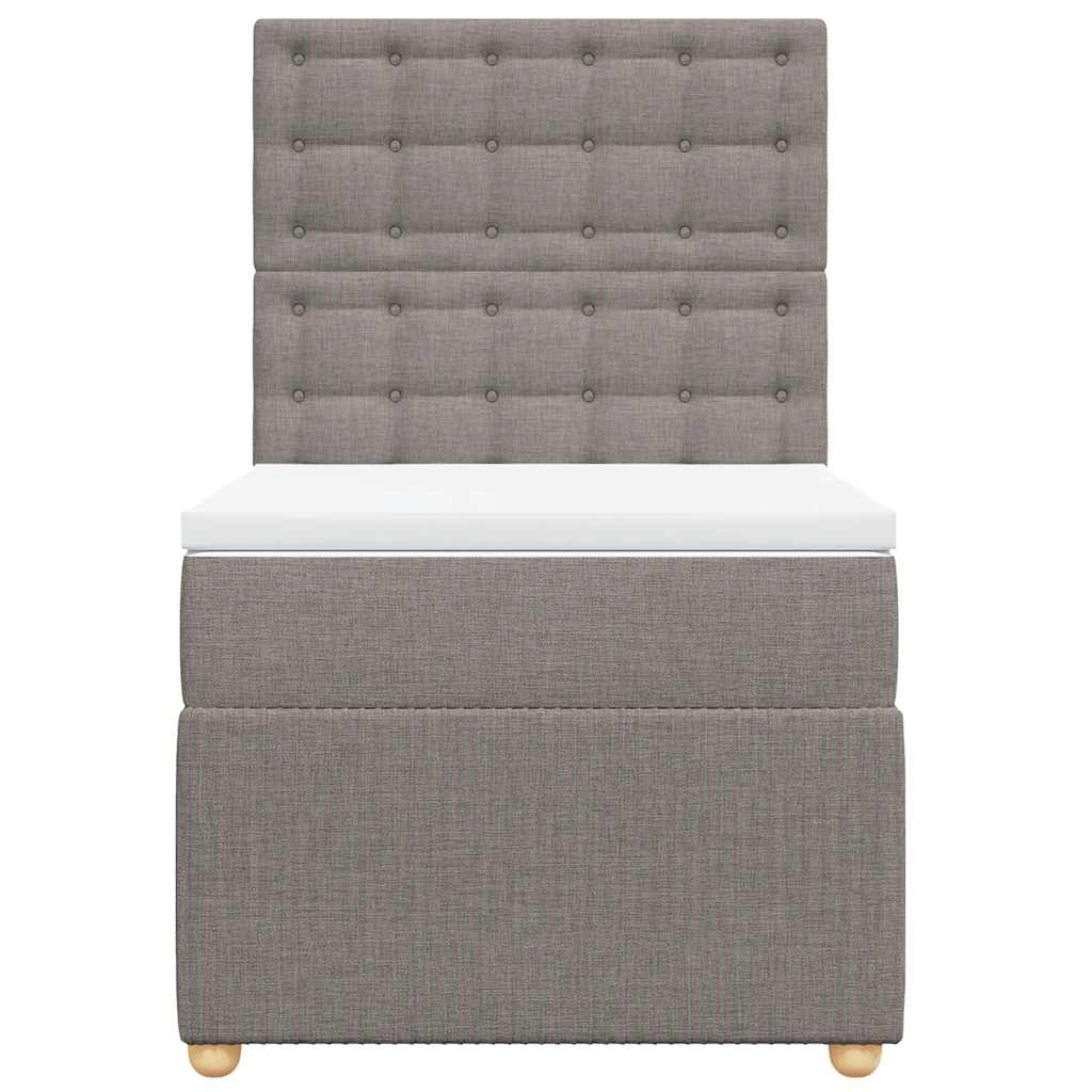 Giroletto a Molle con Materasso Tortora 90x190 cm in Tessuto