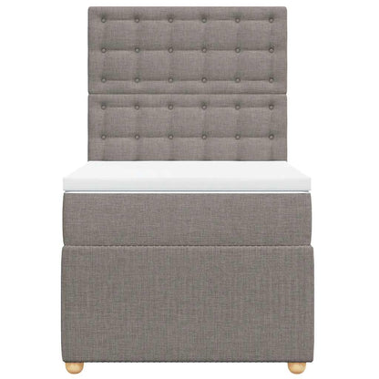 Giroletto a Molle con Materasso Tortora 90x190 cm in Tessuto