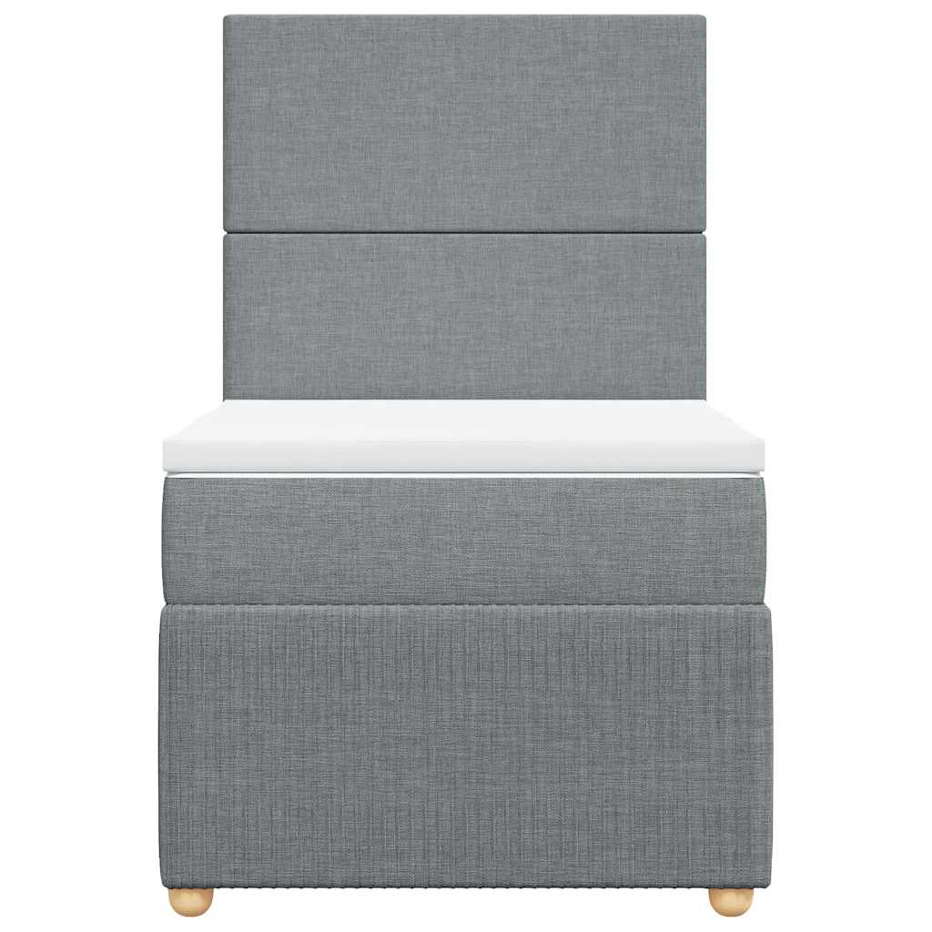 Giroletto a Molle con Materasso Grigio Chiaro 90x200 cm Tessuto - homemem39