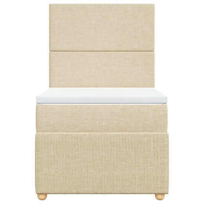 Giroletto a Molle con Materasso Crema 90x200 cm inTessuto - homemem39