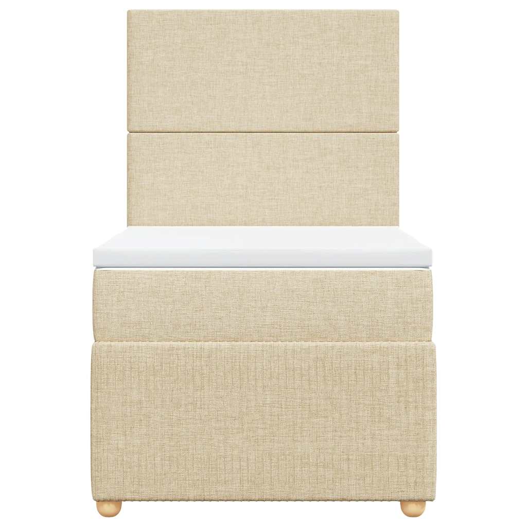Giroletto a Molle con Materasso Crema 90x200 cm inTessuto