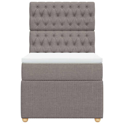 Giroletto a Molle con Materasso Tortora 90x200 cm inTessuto | homemem39