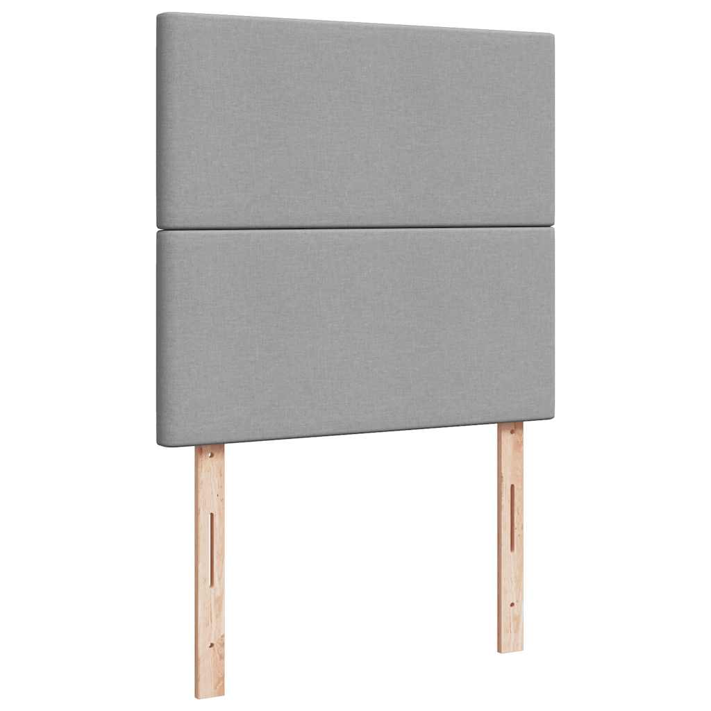 Giroletto a Molle con Materasso Grigio Chiaro100x200 cm Tessuto - homemem39