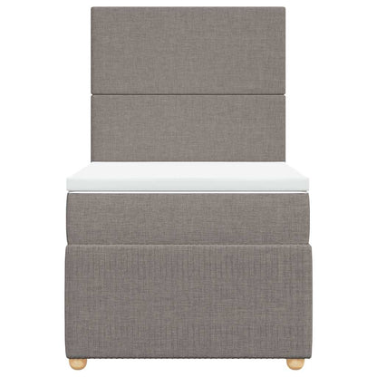 Giroletto a Molle con Materasso Tortora 100x200 cm in Tessuto