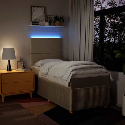 Giroletto a Molle con Materasso Crema 100x200 cm in Tessuto - homemem39