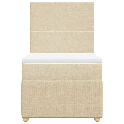 Giroletto a Molle con Materasso Crema 100x200 cm in Tessuto