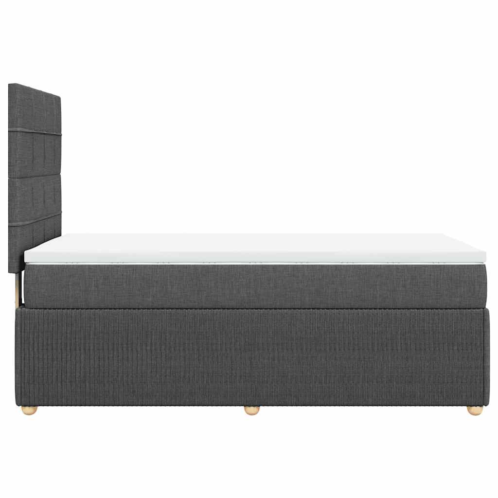 Giroletto a Molle con Materasso Grigio Scuro 100x200 cm Tessuto | homemem39